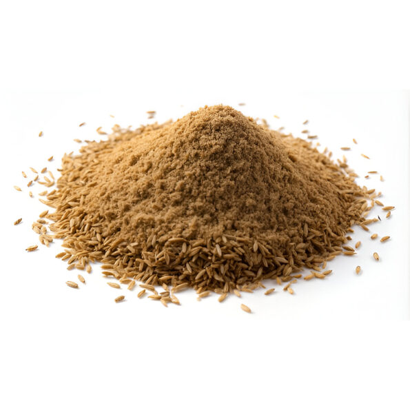 Small pile of finely ground cumin powder, perfect for seasoning dishes.