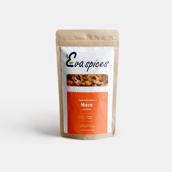 Eva Spices Mace Powder, finely ground for a rich and aromatic flavor.